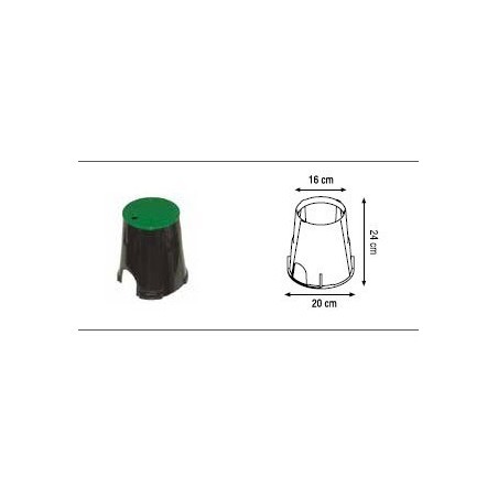 Erősített szelepakna kerek kicsi 16x24x20cm (T)