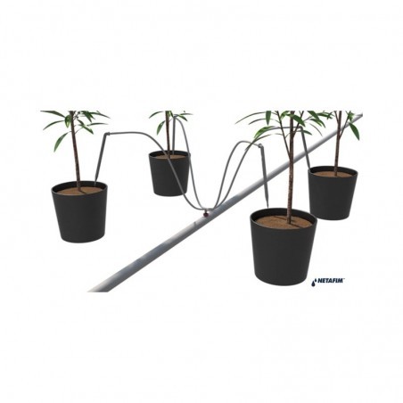 Netafim PCJ LCNL 4L/h nyomáskompenzált, öntisztító csepegtető gombaelosztós (szürke)