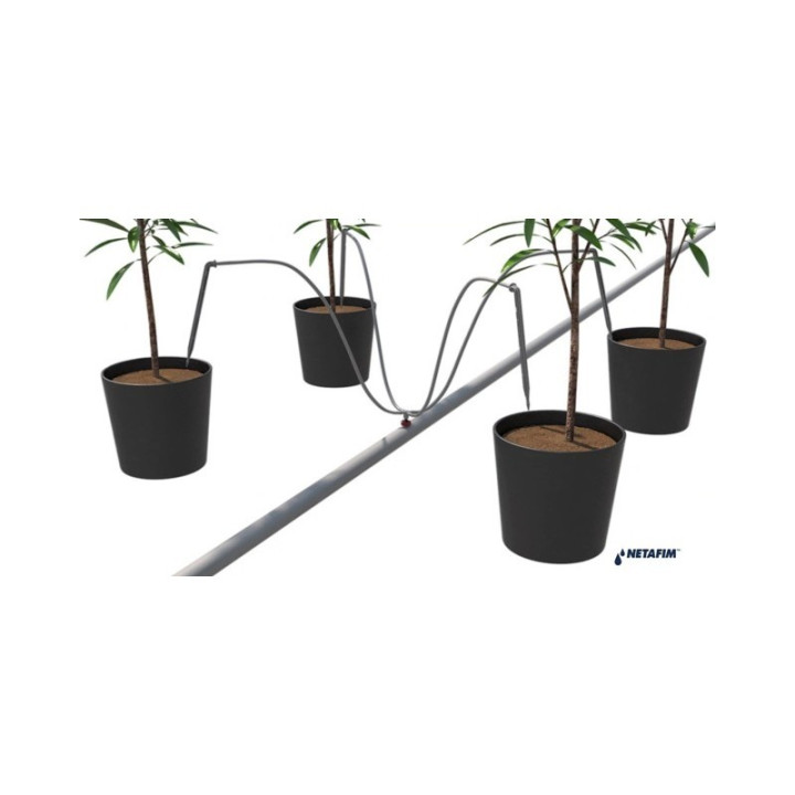 Netafim PCJ LCNL 4L/h nyomáskompenzált, öntisztító csepegtető gombaelosztós (szürke)