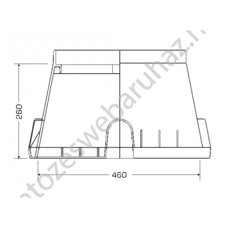 Téglalap alakú szelepakna jumbo (PA)