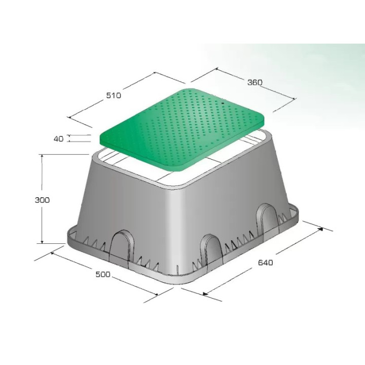 Téglalap alakú szelepakna jumbo (PA)