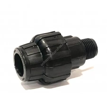 KPE,MPE átmenet 20x1/2" tok x KM (fekete,10bar)