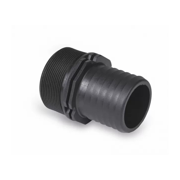 Layflat (tűzoltó tömlő) egyenes csatlakozó 52x2"KM (fekete)