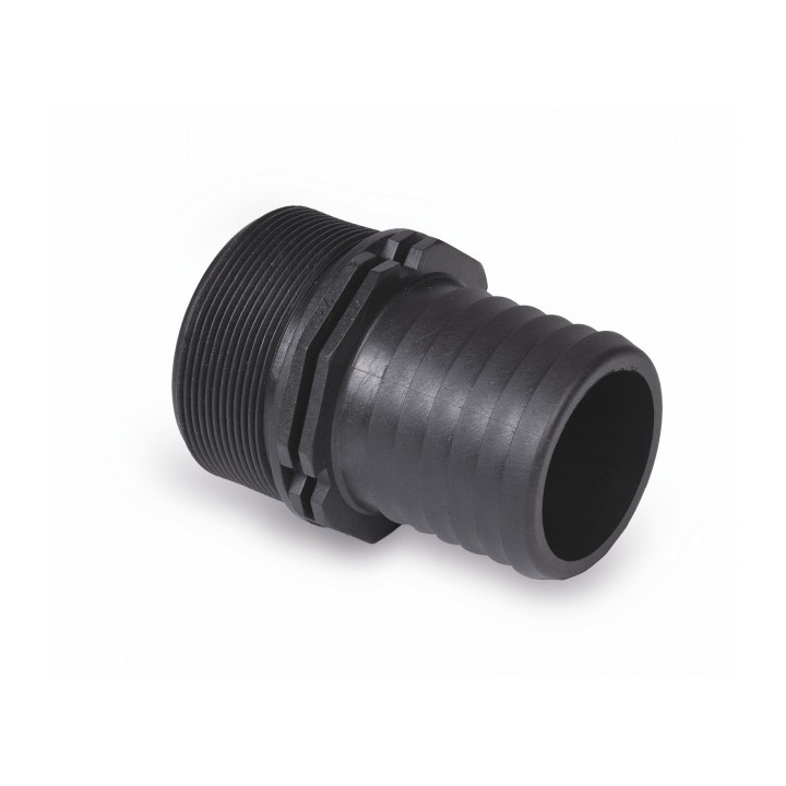 Layflat (tűzoltó tömlő) egyenes csatlakozó 75x2"KM (fekete)