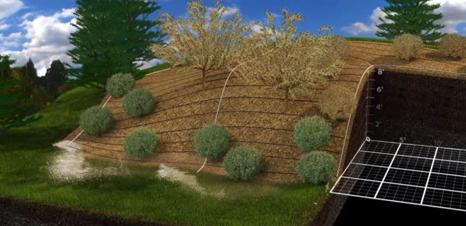 PC csepegtető cső Dynomac PC DN 20 mm 33 cm, 4 l/h, 100 m nyomás kompenzált ( föld alá is fektethető ) ( 149Ft / m )