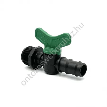 Tömlővéges szelep zöld 20x1/2"KM 4bar