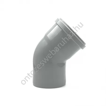 PVC DN 110/45° könyök (Tokozott gumigyűrűs)