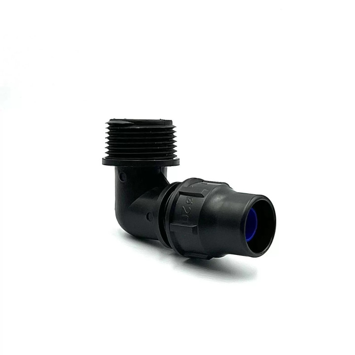 Prémium Variálható menetes könyök idom 20x1"KM