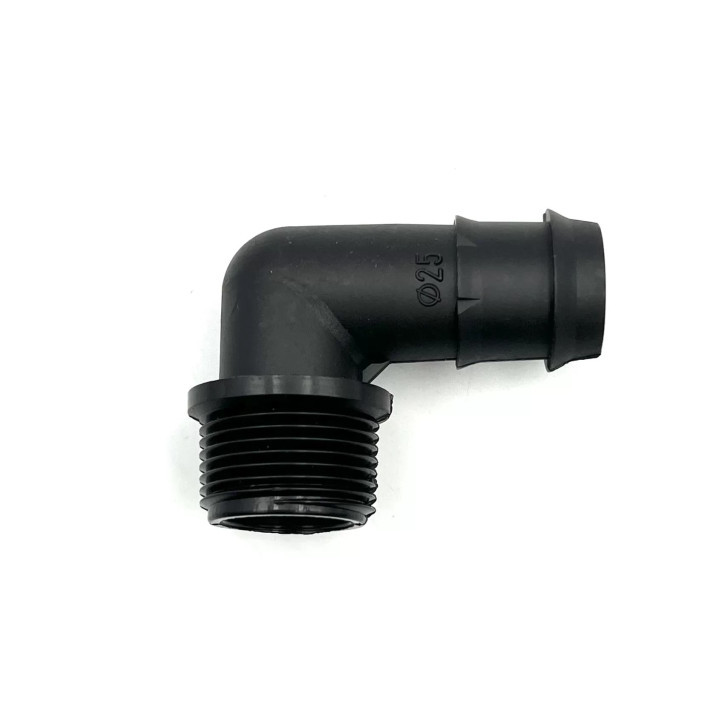 Könyök bordás menetes 25 x 3/4 km