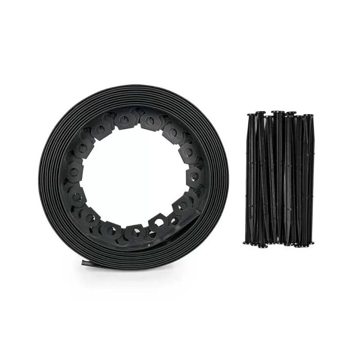 Kerti szegély szett easy border 10m x 4cm fekete