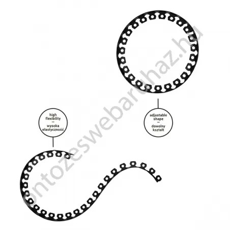 Kerti szegély szett easy border 10m x 4cm fekete