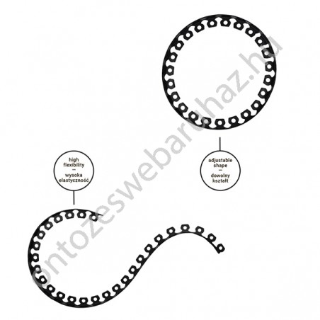Kerti szegély szett easy border 10m x 4cm barna