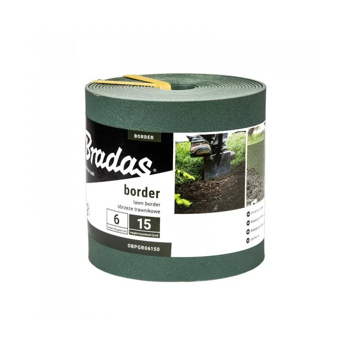 Bradas gyepszegély ágyásszegély zöld 6m x 15cm