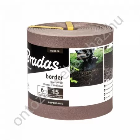 Bradas gyepszegély ágyásszegély barna 6m x 15cm