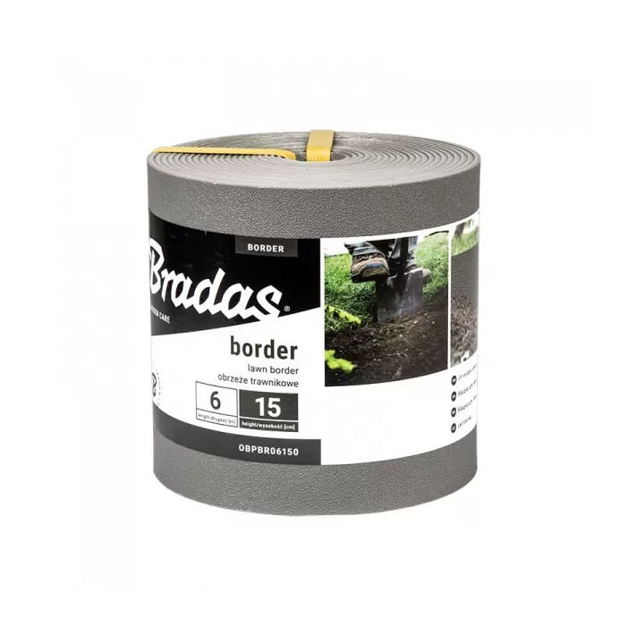 Bradas gyepszegély ágyásszegély szürke 6m x 15cm