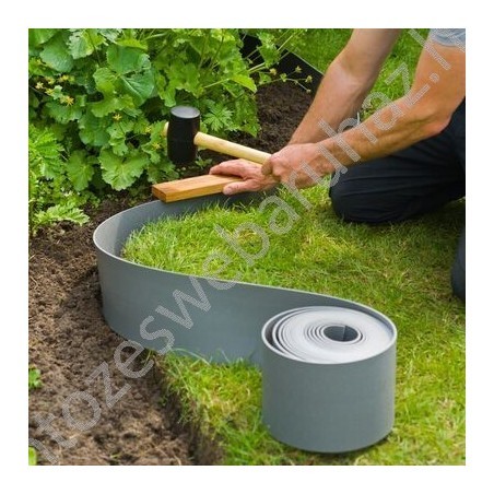 Bradas gyepszegély ágyásszegély fekete 6m x 15cm