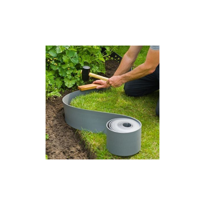 Bradas gyepszegély ágyásszegély fekete 6m x 15cm