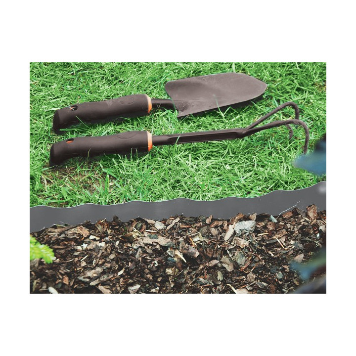 Bradas univerzális ágyásszegély szürke 9m x 15cm