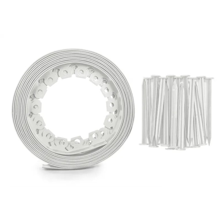 Kerti szegély szett easy border 10m x 4cm világos szürke