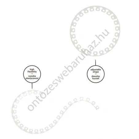 Kerti szegély szett easy border 10m x 4cm világos szürke