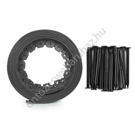 Kerti szegély szett easy border 10m x 4cm grafit