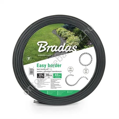 Kerti szegély szett easy border 10m x 4cm grafit