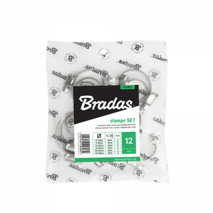 Amerikai tömlőbilincs készlet 6-38mm 12db