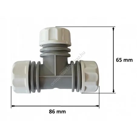 Prémium tömlőelosztó T idom 1/2" tömlőhöz