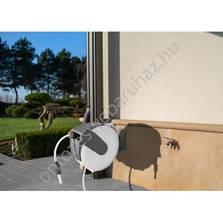 White Line automata tömlőtartó 20m 1/2" tömlővel tartozékokkal