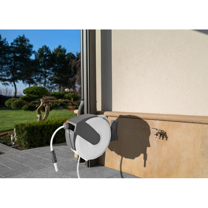 White Line automata tömlőtartó 35m 1/2" tömlővel tartozékokkal