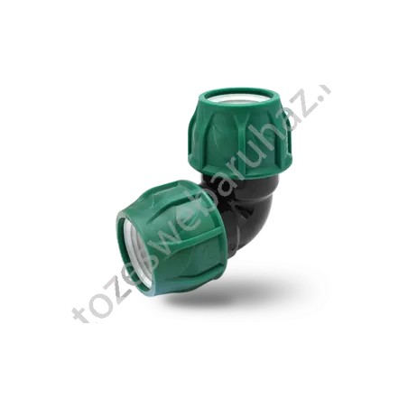 KPE MPE könyök 32x32 tok x tok (zöld,10bar)