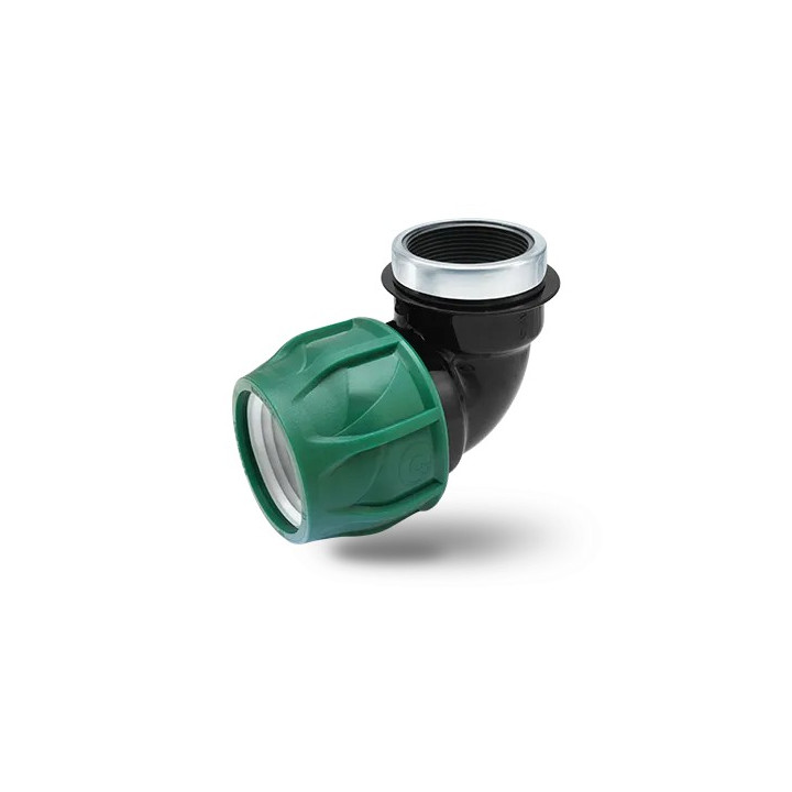 KPE MPE könyök 40 x 5/4" tok x BM (zöld,10bar)