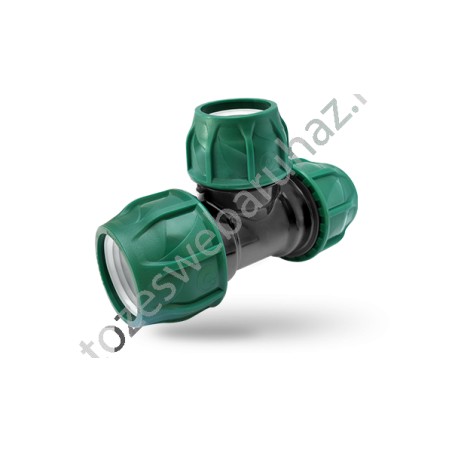 MPE szűkített T idom 90 x 75 x 90 6 bar