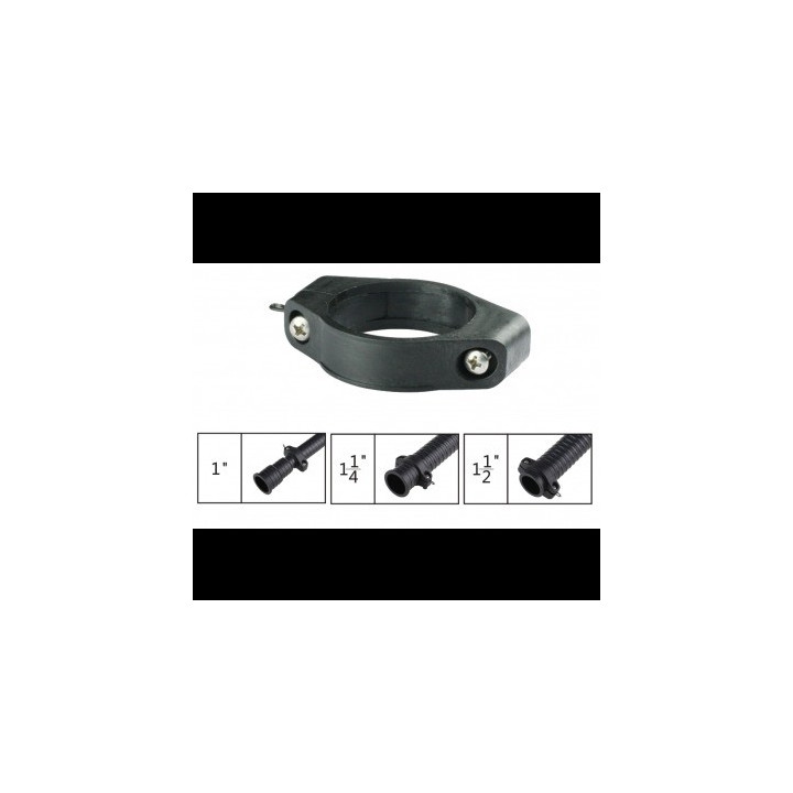 Műanyag csőbilincs 38mm bordás,spirál tömlőkhöz