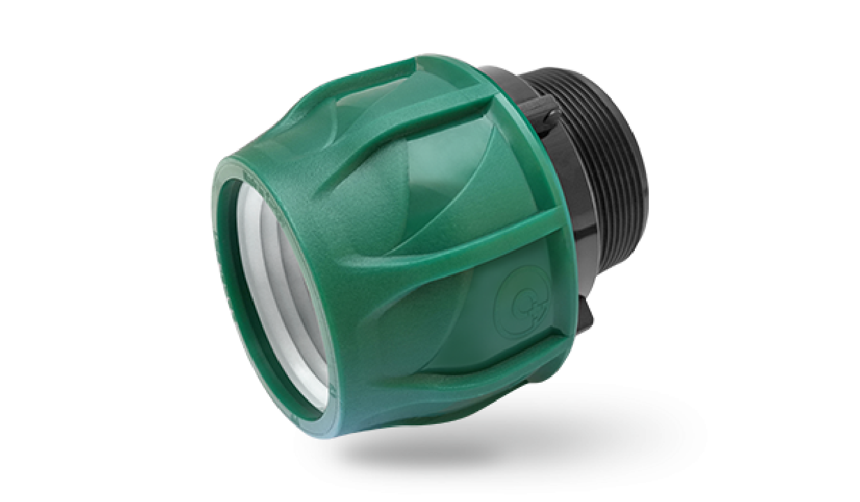 KPE,MPE átmenet 40x6/4" tok x KM (zöld,10bar)