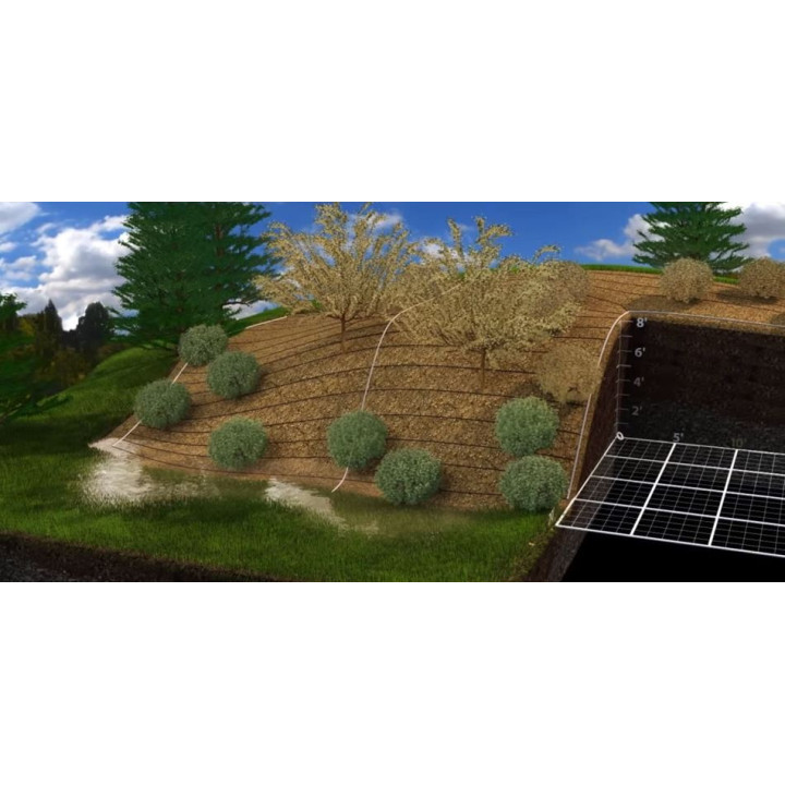 PC csepegtető cső Dynomac PC DN 20 mm 100 cm, 2 l/h, 50 m nyomás kompenzált ( föld alá is fektethető )