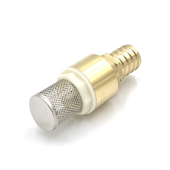 Réz 3/4" visszacsapó szelep szűrőkosárral 1"slag csatlakozás