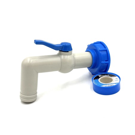 IBC csatlakozó készlet 90°-os csappal 5/4" tömlőhöz