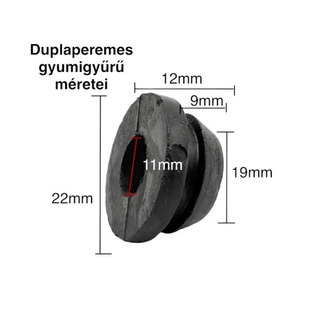 Duplaperemes gumigyűrű csepegtető szalag indítóhoz és csapokhoz PP