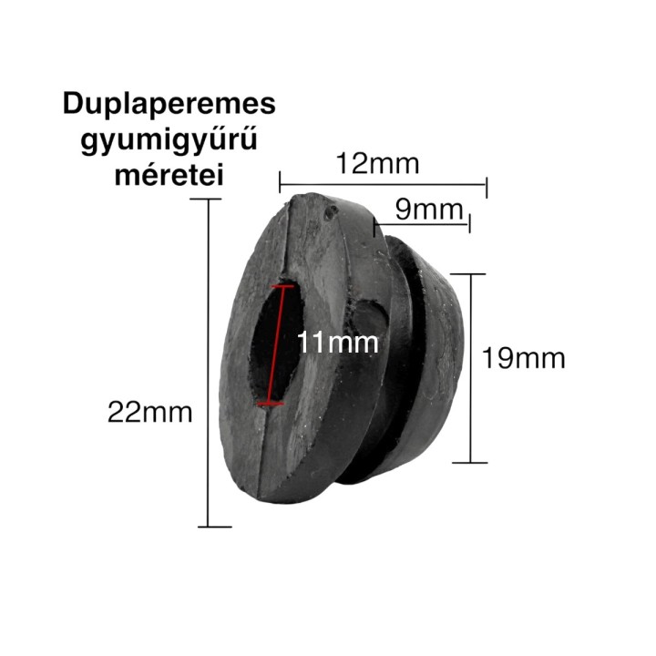 Duplaperemes gumigyűrű csepegtető szalag indítóhoz és csapokhoz PP