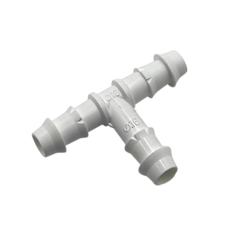 Bordás 16mm T idom (fehér)