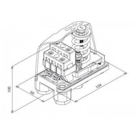 Italtecnica PT/12 400V nyomáskapcsoló (3-12bar)