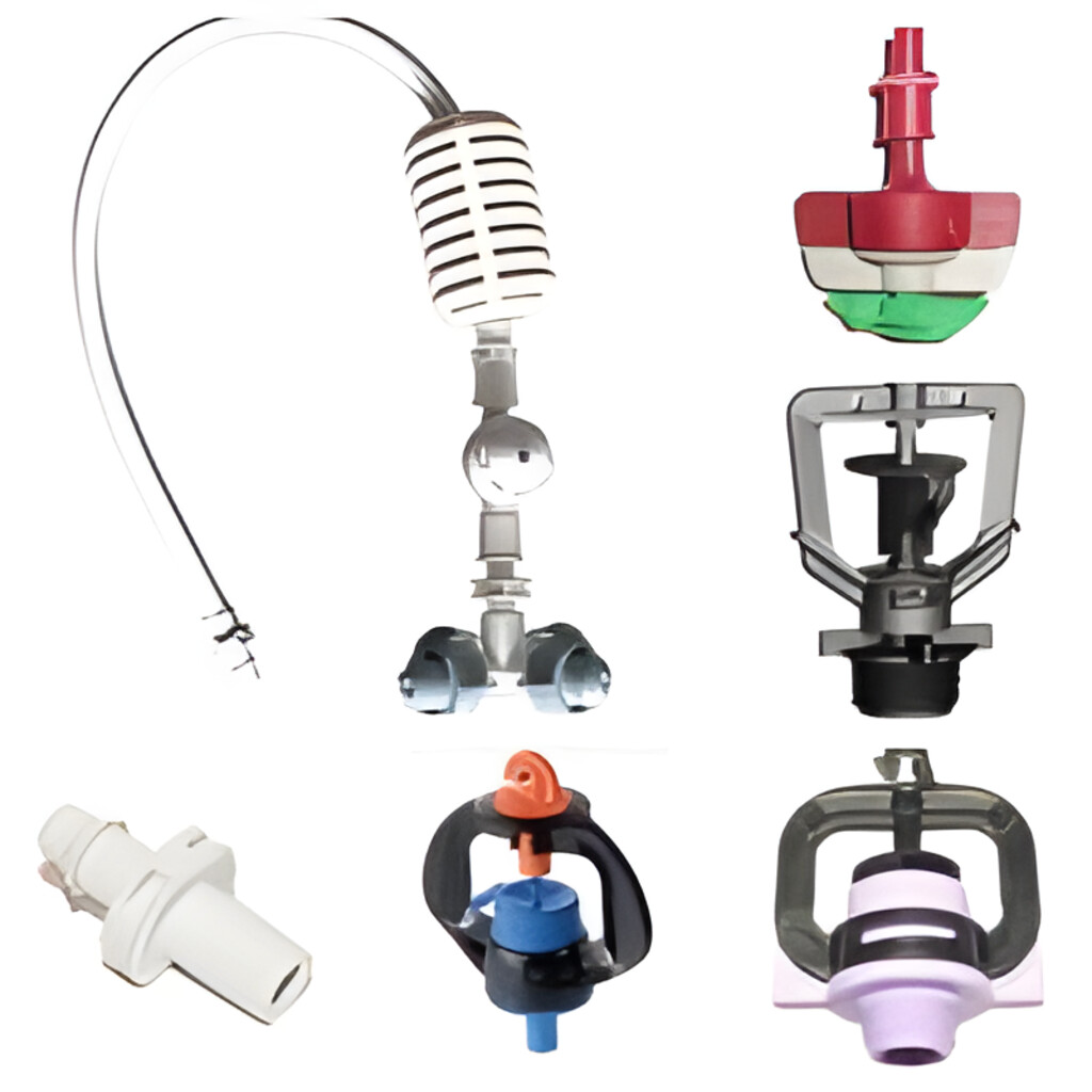 Mikroszórók, párásítók, csatlakozók