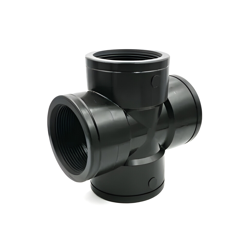 Műanyag menetes kereszt idom BM