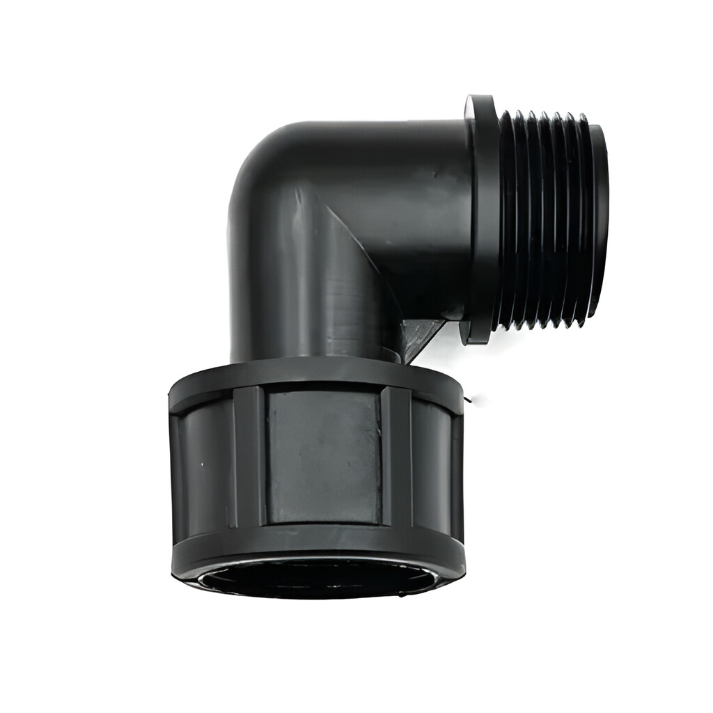 Műanyag menetes könyök KB