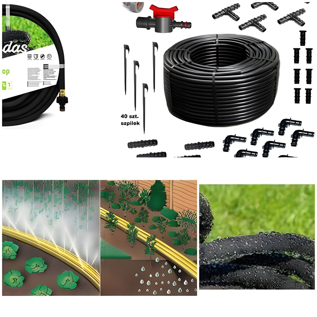 Csepegtető öntöző szett, izzadó tömlő